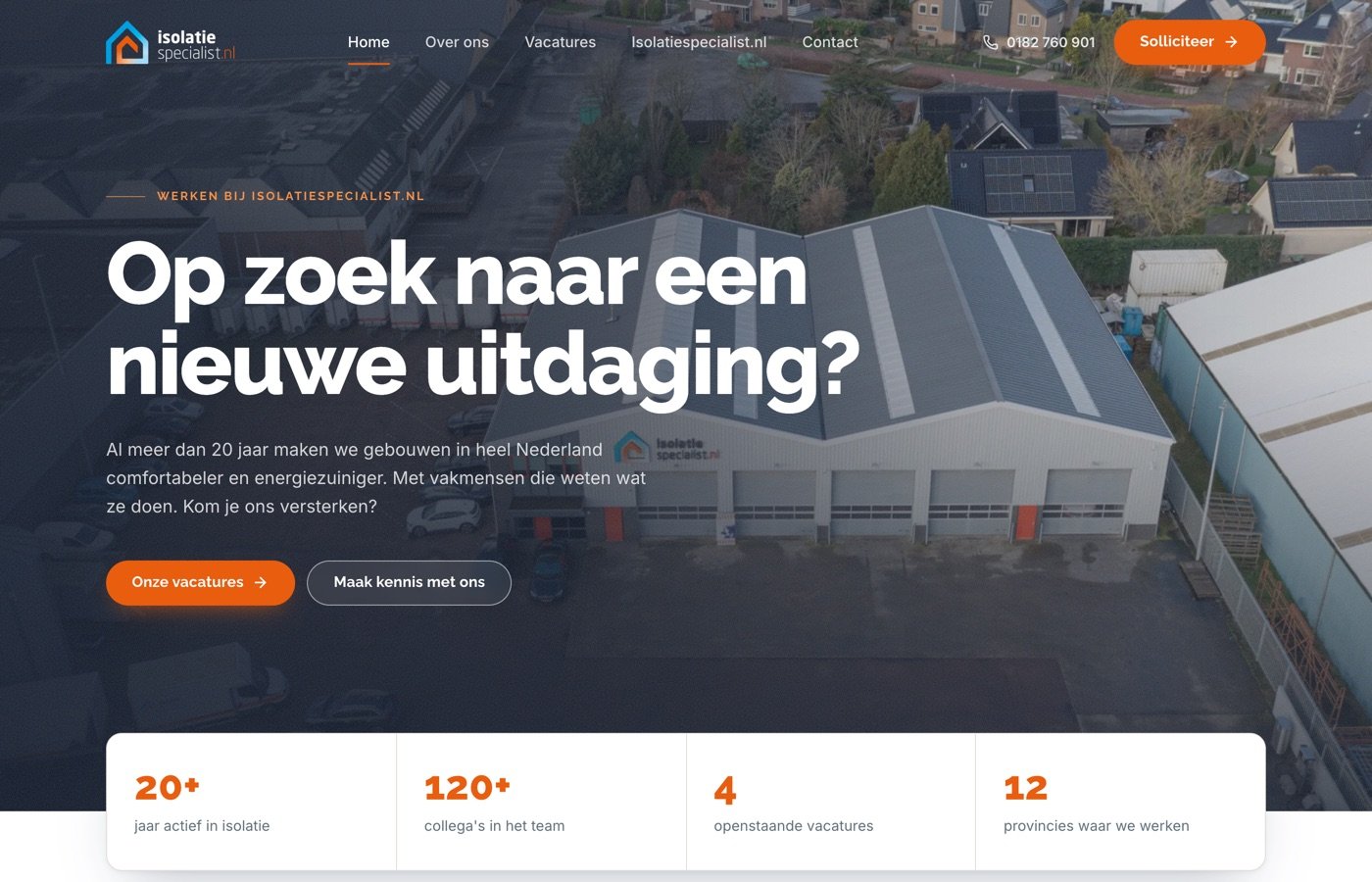 De website van Isolatiespecialist